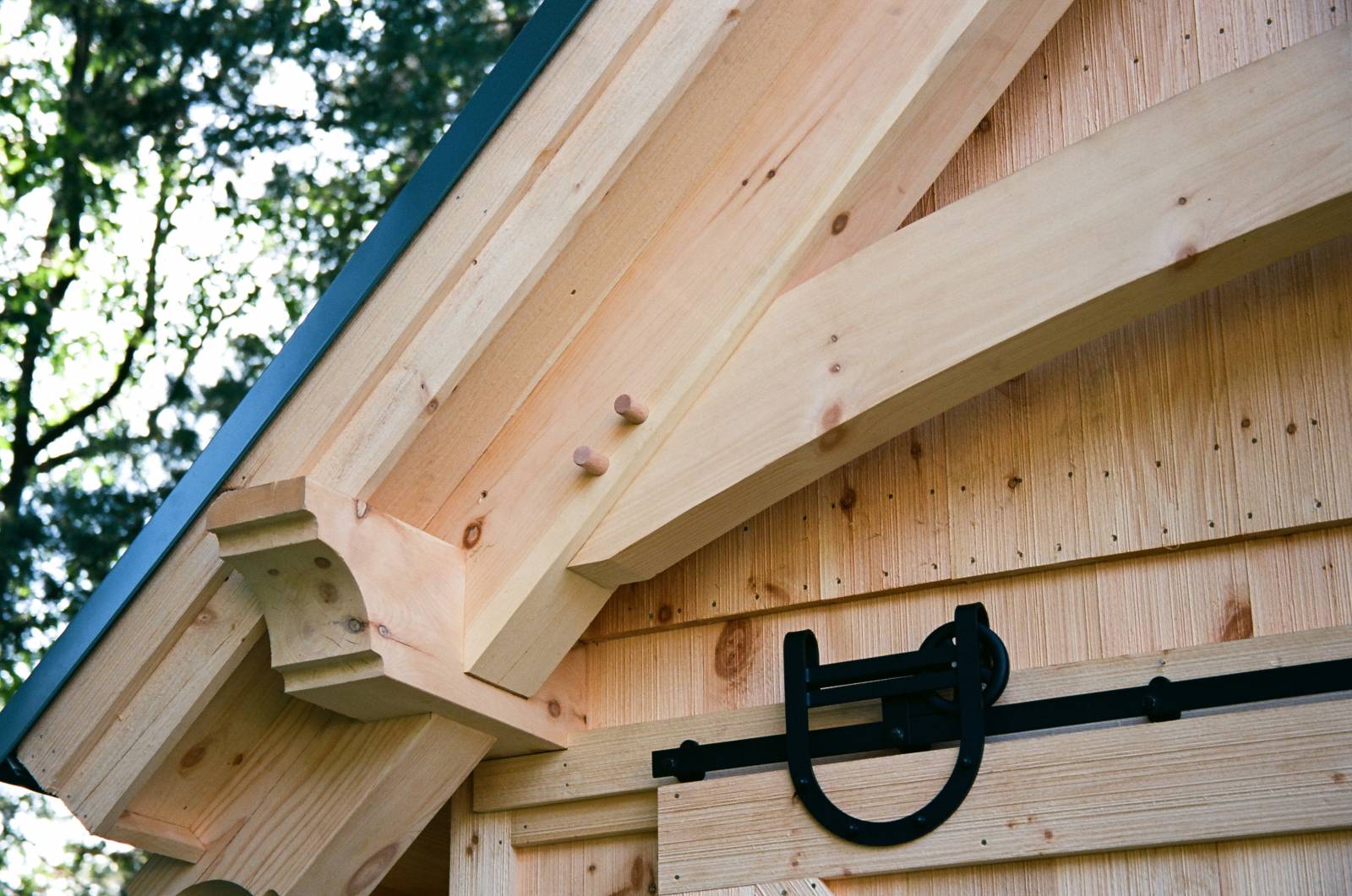 Timber frame joinery detail