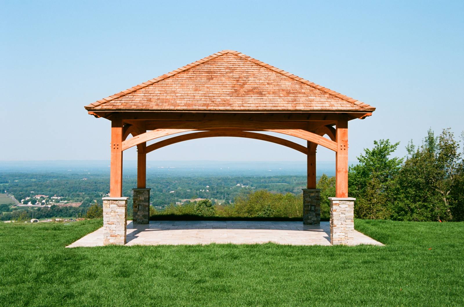 Front View of the Jackson Timber Frame Pavilion