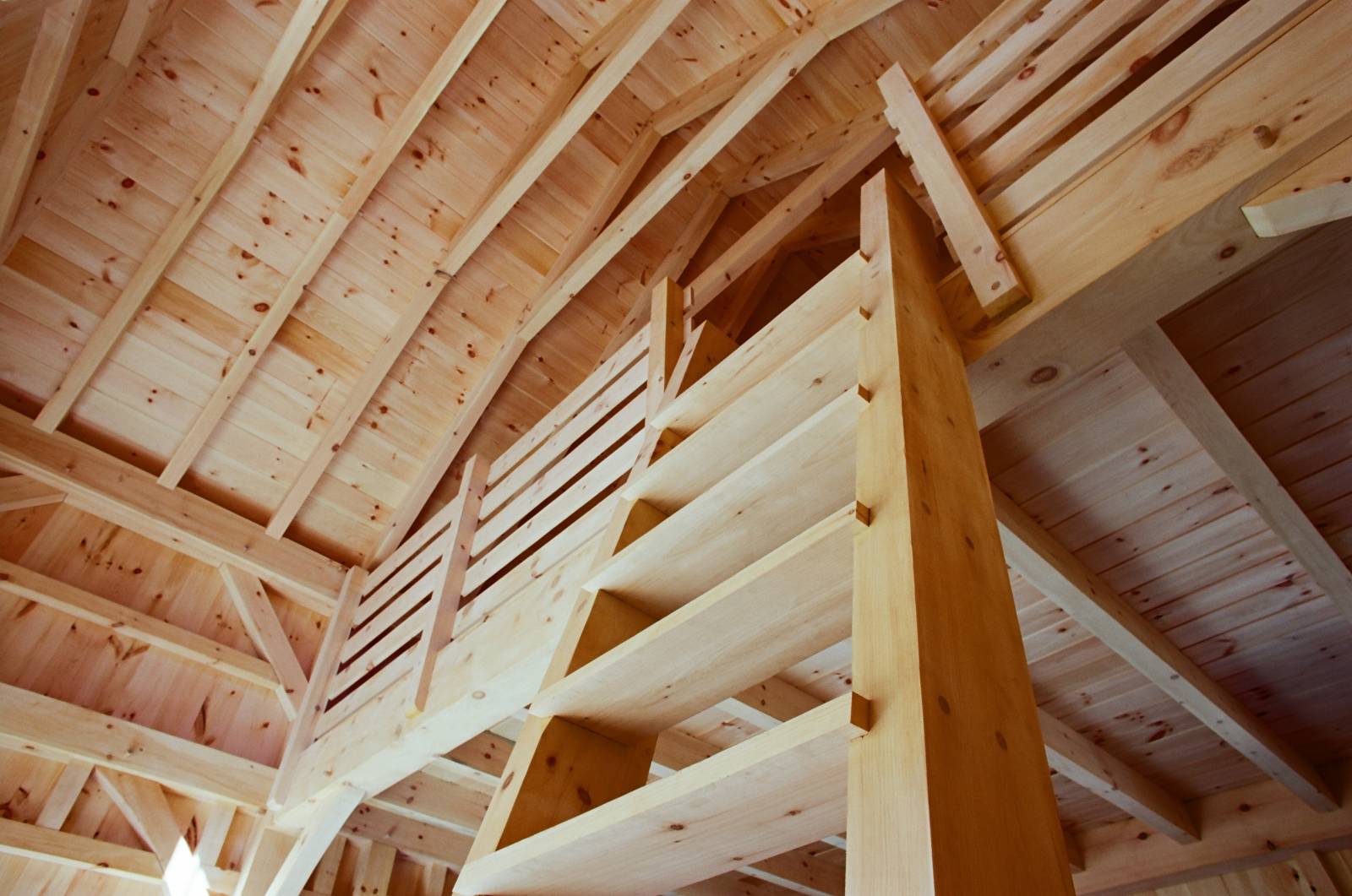 Timber Ladder Leading to the Loft