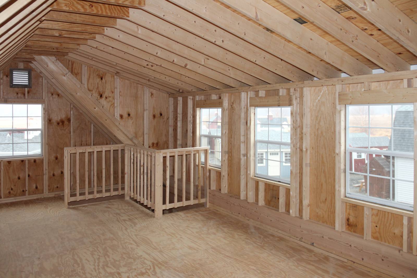 Interior: Full Loft with 20' Shed Dormer