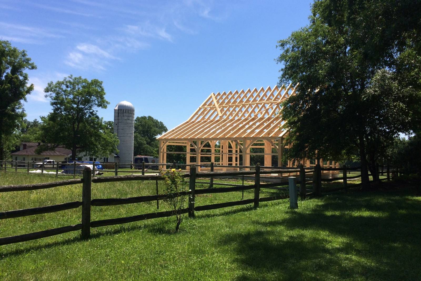 Timber Frame Barn Kit Raised in Virginia