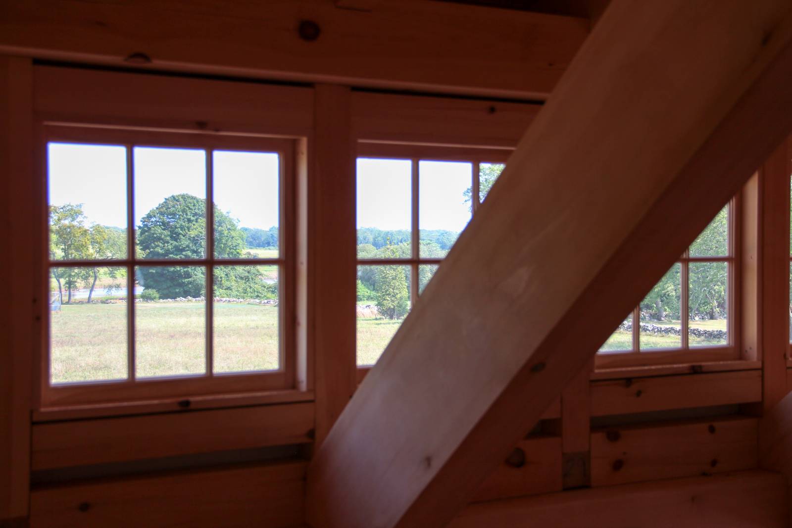 View of the ocean from transom dormer