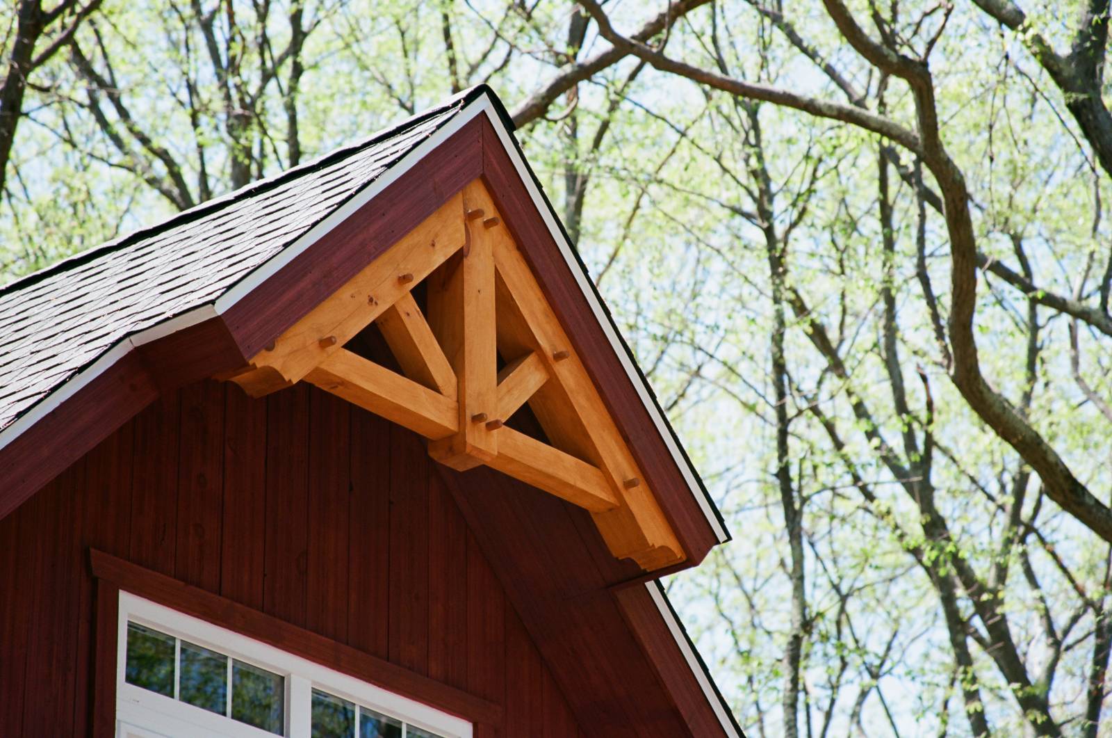 Timber accent in the gable