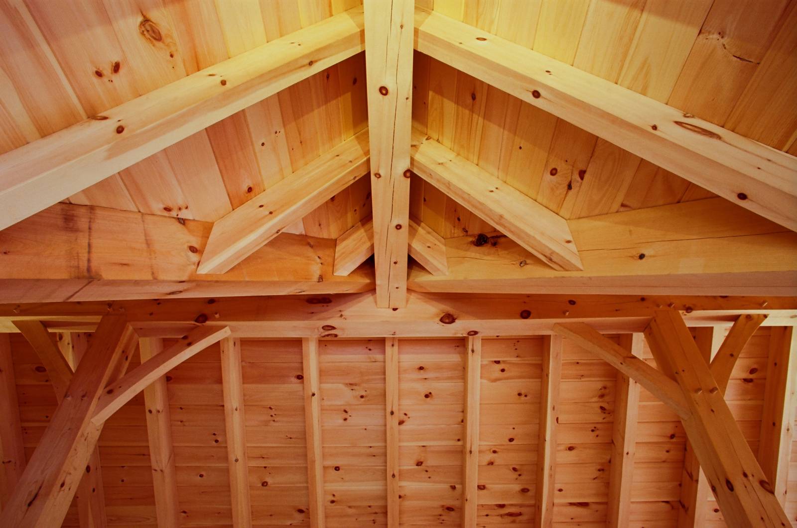 Heavy Timbers with Intricate Joinery Details