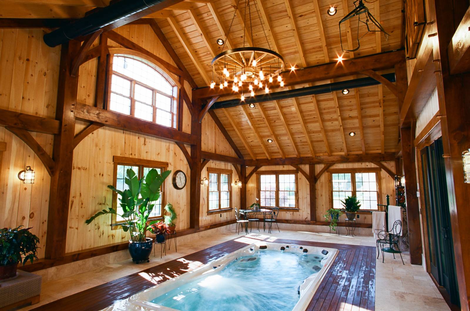 Beautiful from Every Angle • Timber Frame Indoor Pool