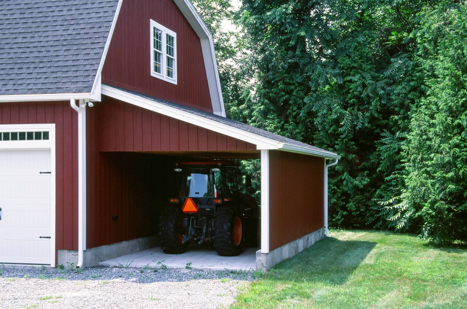12' x 24' Open Lean-To Overhang for Tractor Storage