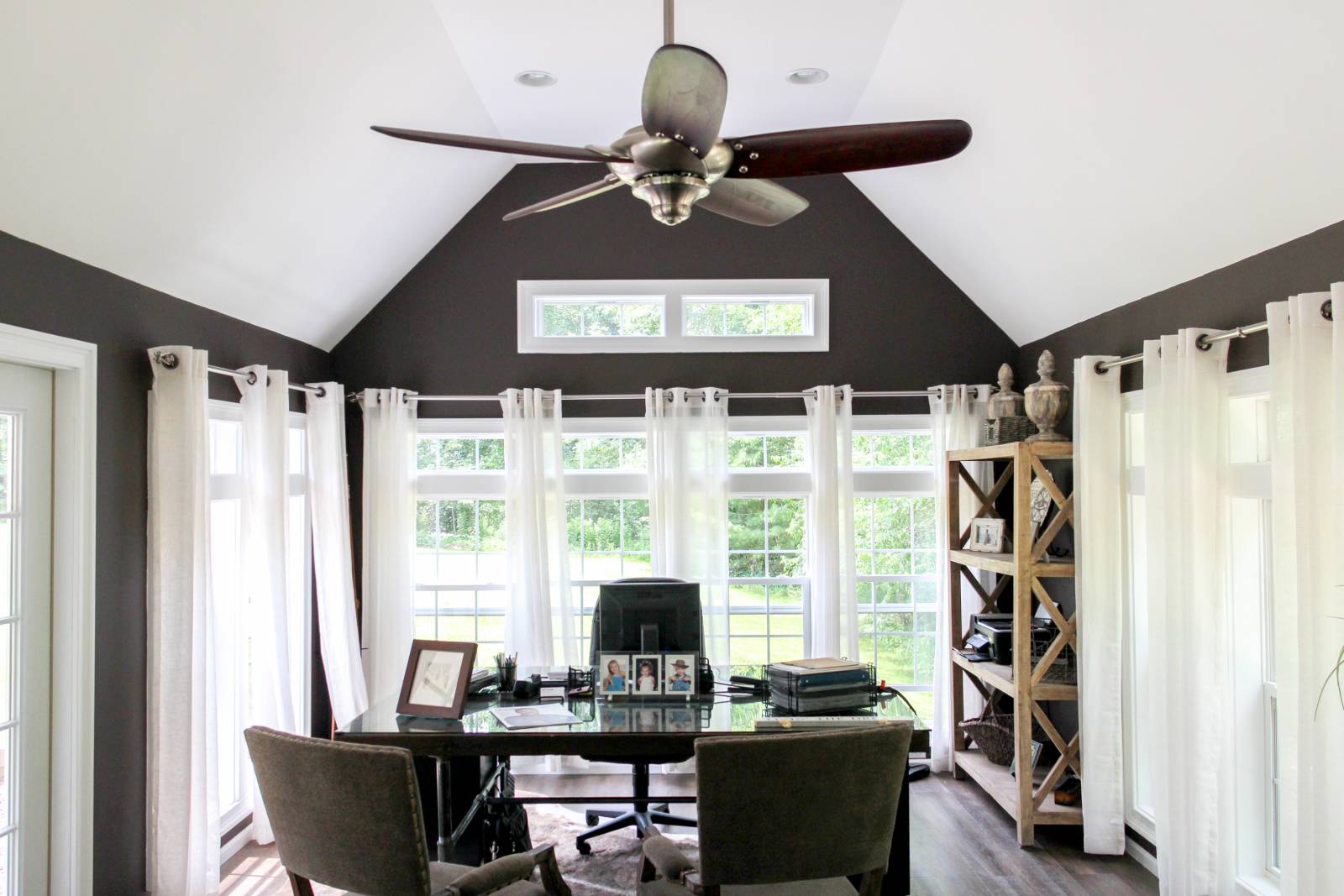30x54 Windows with Transoms • Bright Home Office