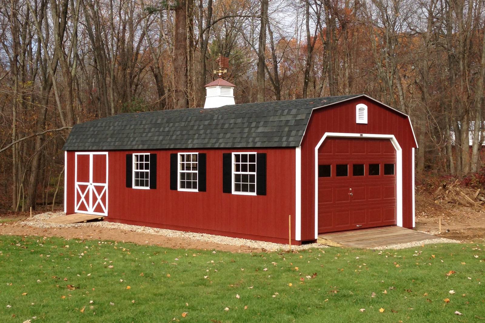 14' x 32' Traditional Dutch Garage Shown with Options