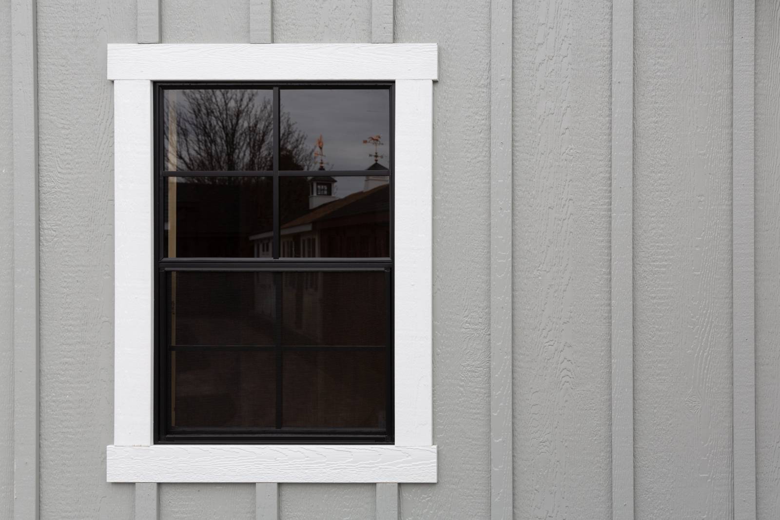 24" x 36" Window • Board & Batten Siding • Poolside Bar