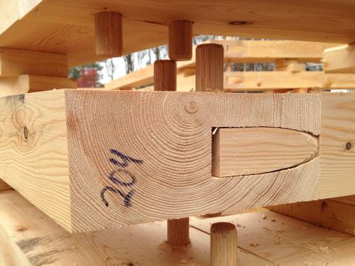 Tongue & fork joinery on roof rafters