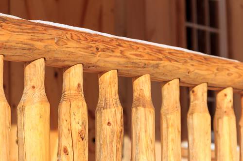 Log style railings