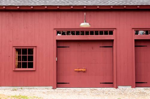 Overhead Doors with Pine Facing • Hinges •Â Oak Latches