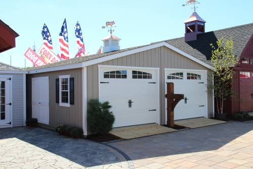 Classic Double Bay Garage (notice the timber frame mailbox post also for sale!)