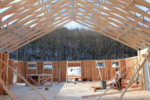 Trusses covering the main room