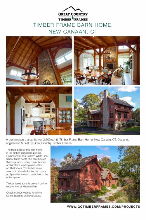 Timber frame barn home poster