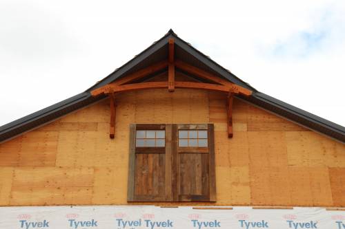 Faux Barn Doors and Timber Framing