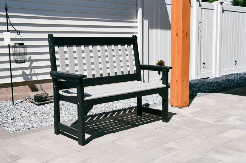 Poly bench (gray with black trim)