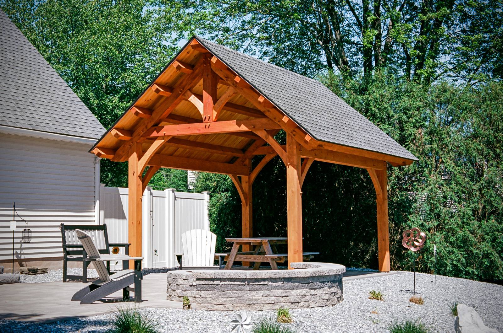 12' x 16' Bridger Timber Frame Pavilion (Suffield CT)