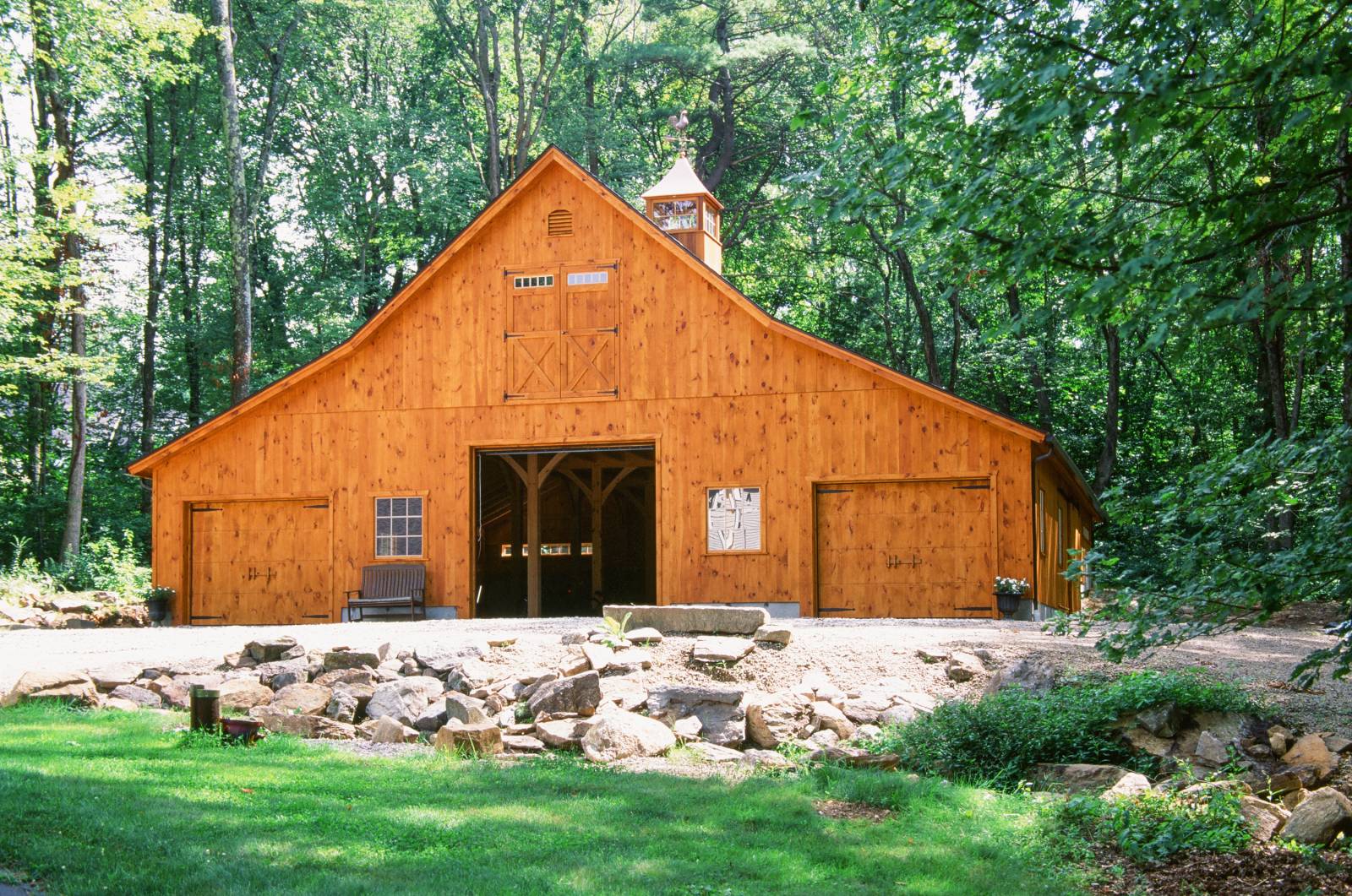 48' x 48' Carriage Barn with Double Lean-Tos (Sutton MA)