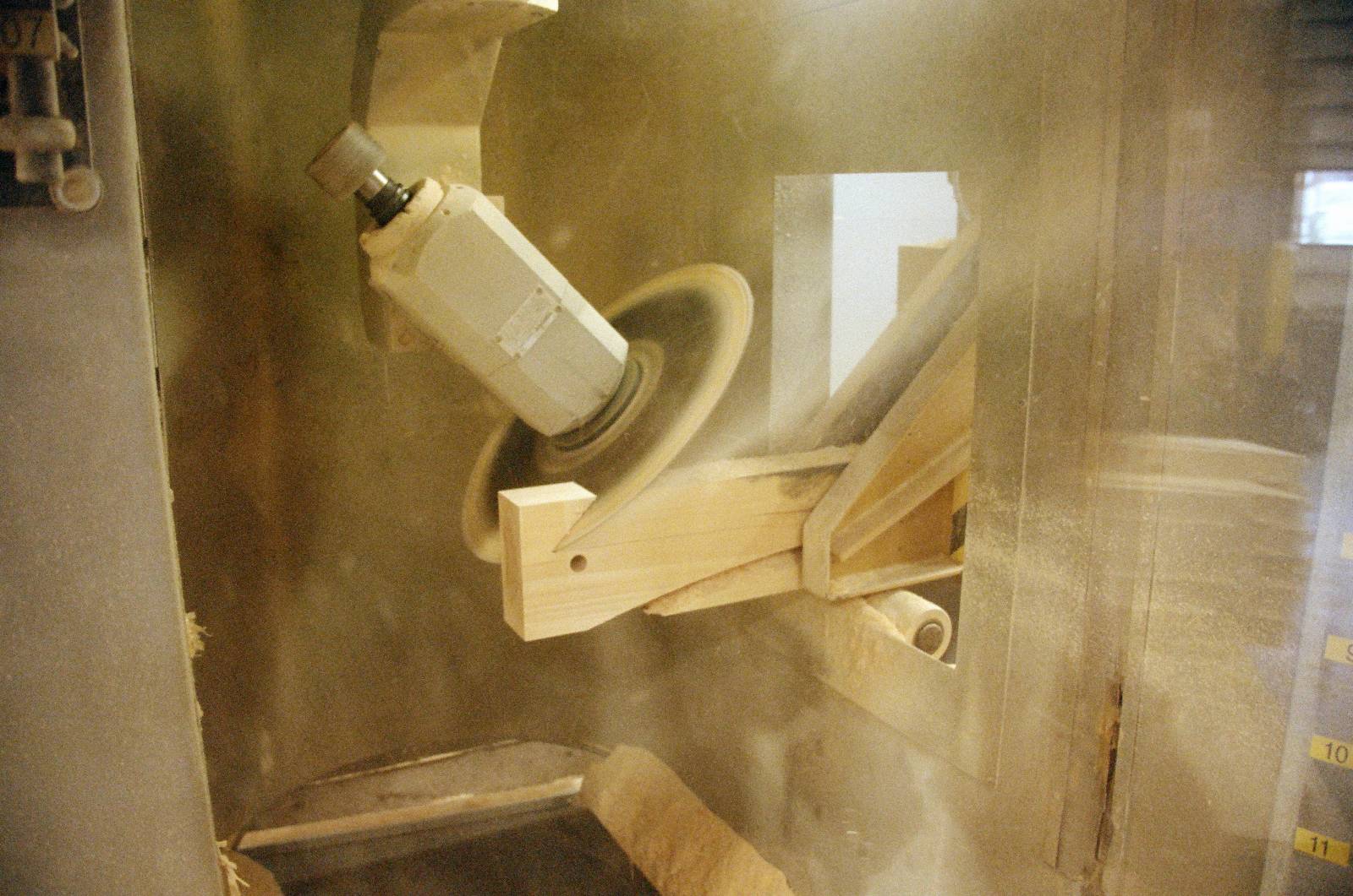 CNC Machine Cutting an Angled Tenon