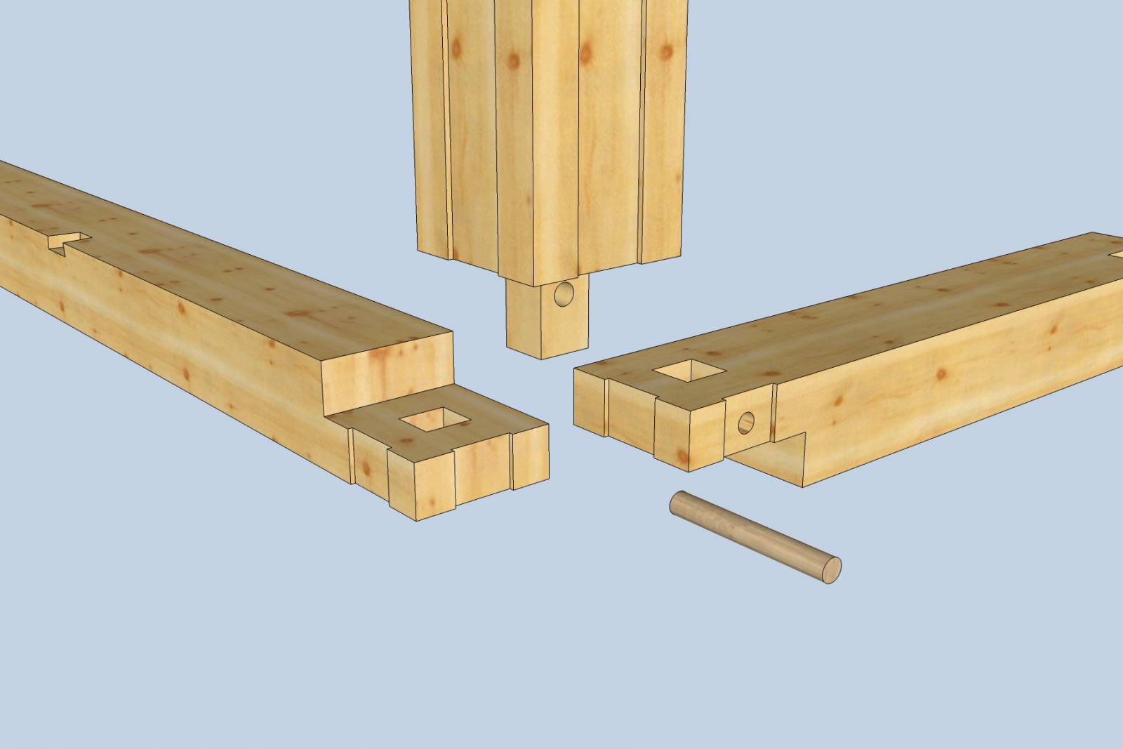 Timber Sill Joinery 3D