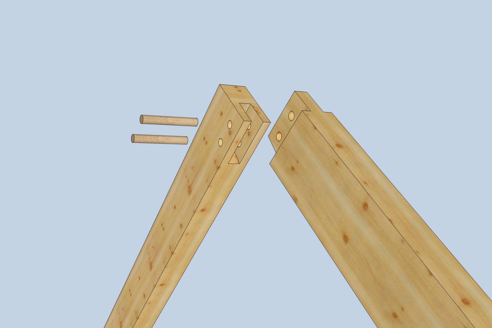 Tongue & Fork Joinery 3D