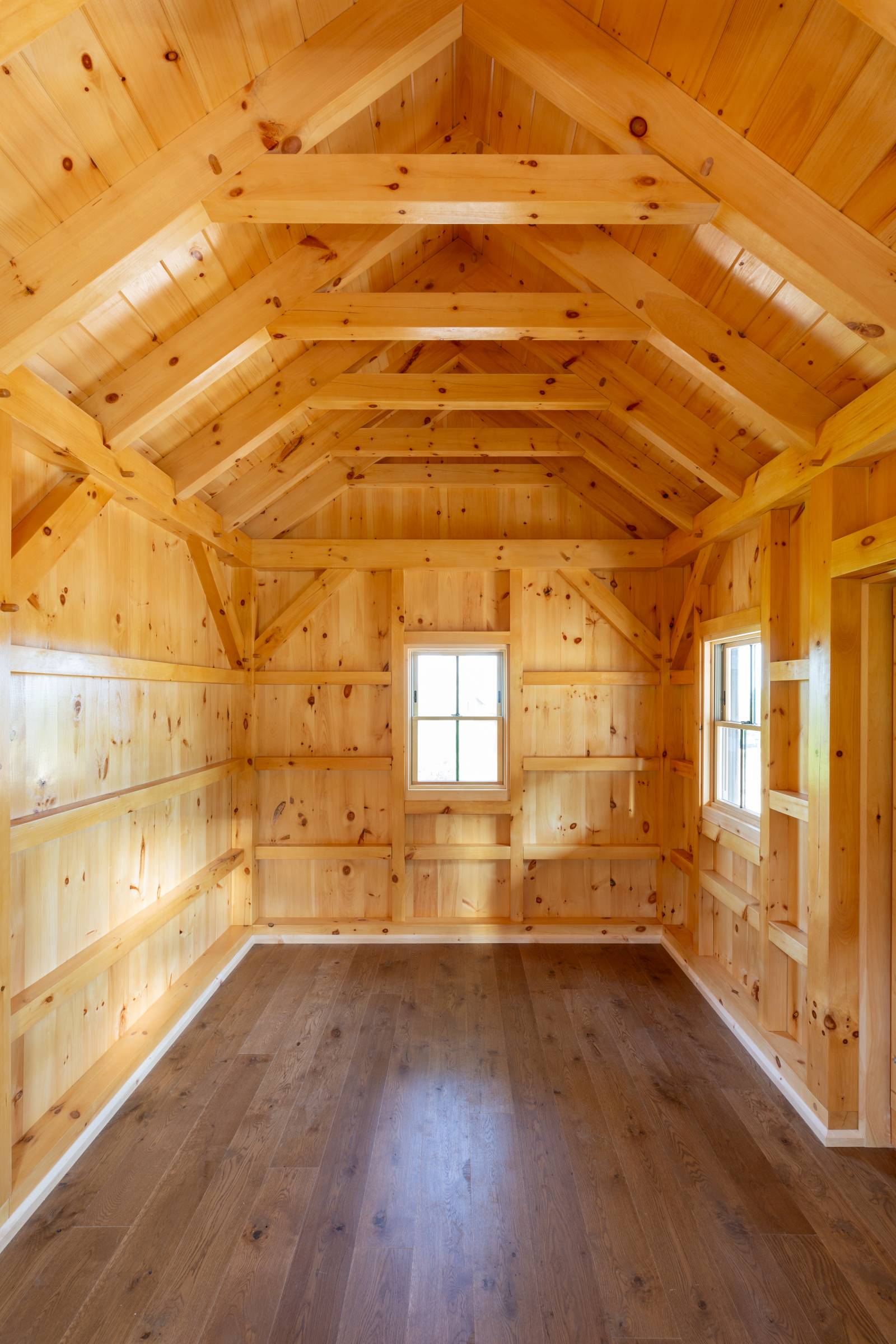 Timber Frame Trapper’s Cabin Interior
