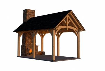 12' x 20' Teton Timber Frame Pavilion Kit