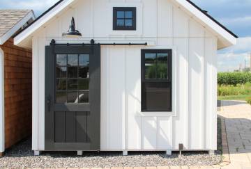 Farmhouse Sliding Barn Door with Glass