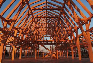 64' x 152' Timber Frame Gambrel-Style Event Barn, Iowa