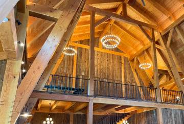 64' x 152' Timber Frame Gambrel-Style Barn, Iowa