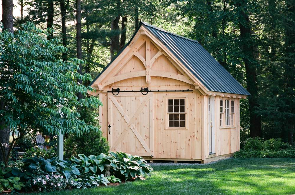 Post & beam garden shed