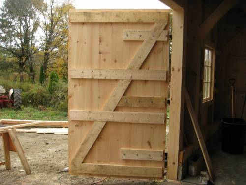 Pine barn door (inside)