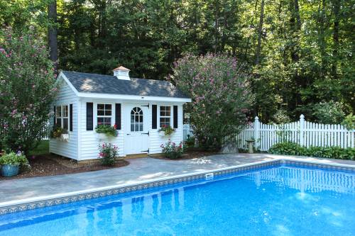 10x14 Classic Quaker Pool Shed (Tolland CT)