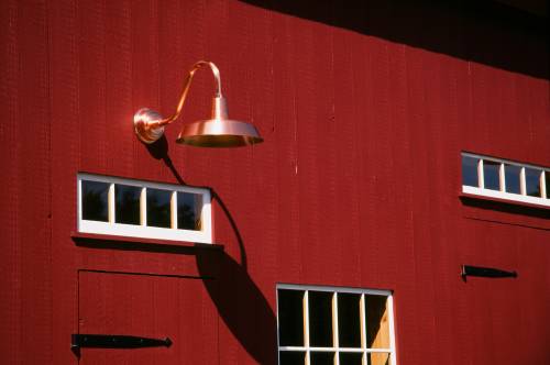 Copper barn light