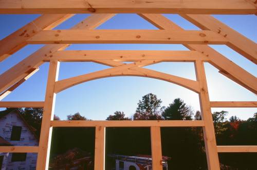 Arched bow top window timber frame