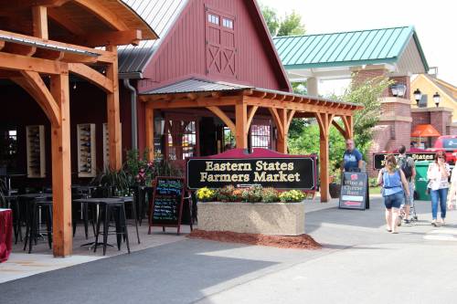Farmers Market Sign with Timber Frame Porches & Pavilion