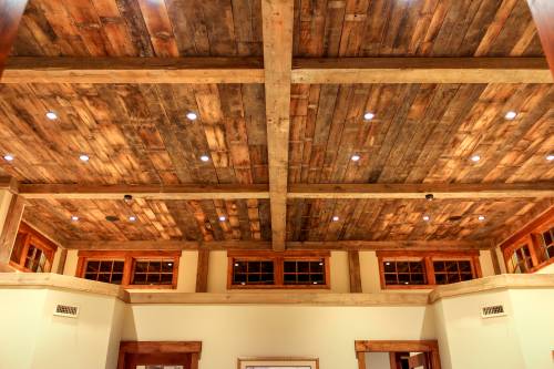 Reclaimed chestnut ceiling