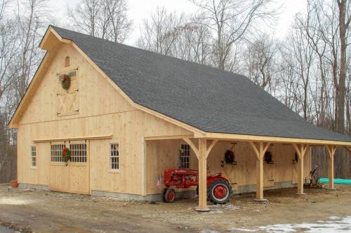 Finished post and beam barn...hats off to the crew!
