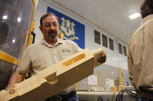 Norm (Shop Foreman at GCTF) presents the finished piece that was made in under 6 minutes