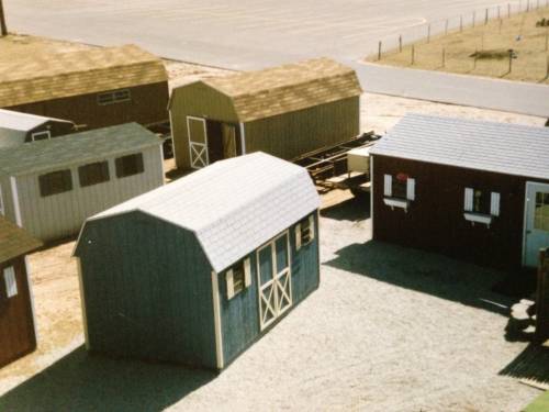 Sheds behind the office