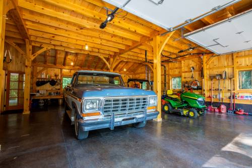 2-Bay Barn Garage Interior | Lenox Carriage Barn
