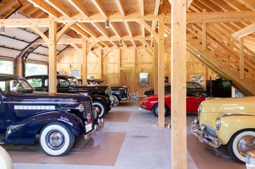 4-Bay Barn Garage Interior | Lexington Saratoga Barn