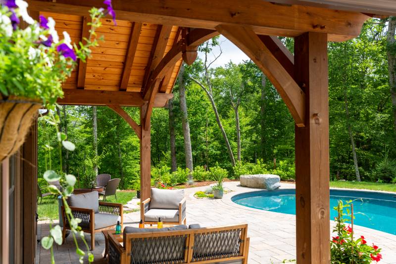 Living the Poolside Life with the Rustic Pool House