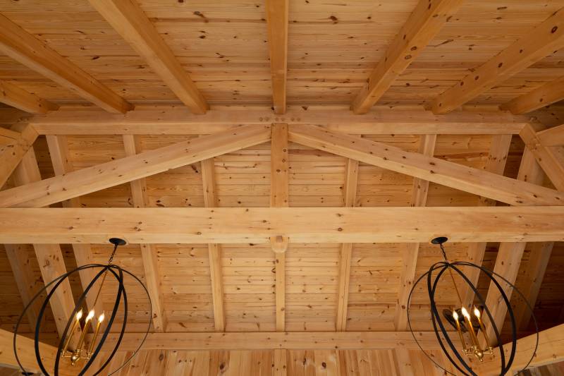 Exposed Timbers with Authentic Joinery • Wedged Anchorbeam Tenon Joinery • Oak Pegs