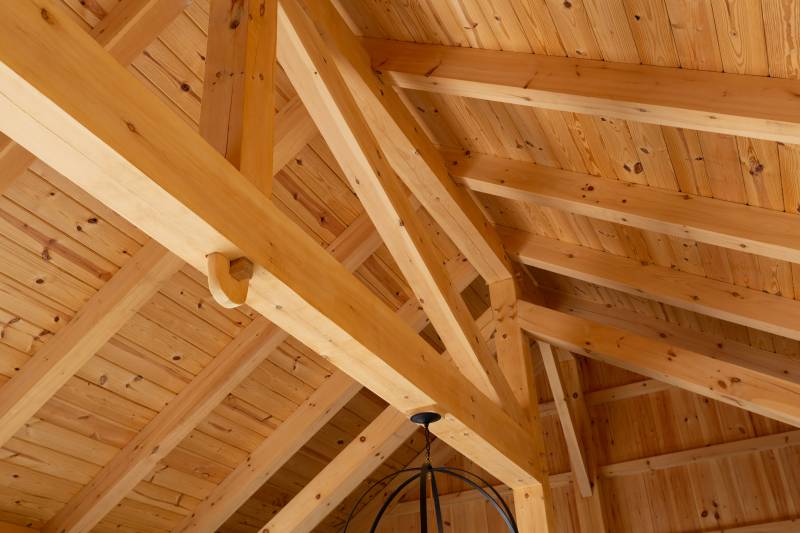 Detail: Authentic Timber Frame Joinery