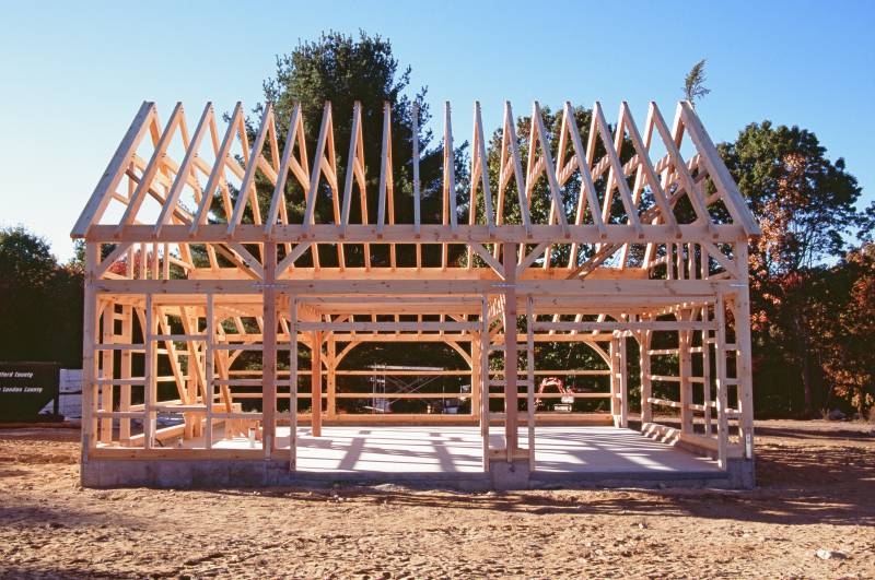 Front view of the timber frame kit