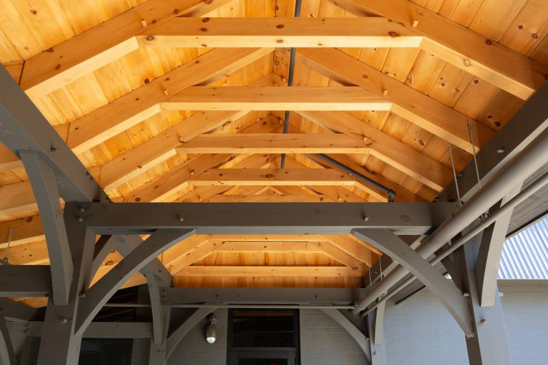 Timber Rafters Detail: Tongue & Fork Joinery • Collar Ties
