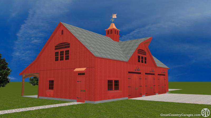 Hybrid Post & Beam Carriage Barn (Ellington CT)
