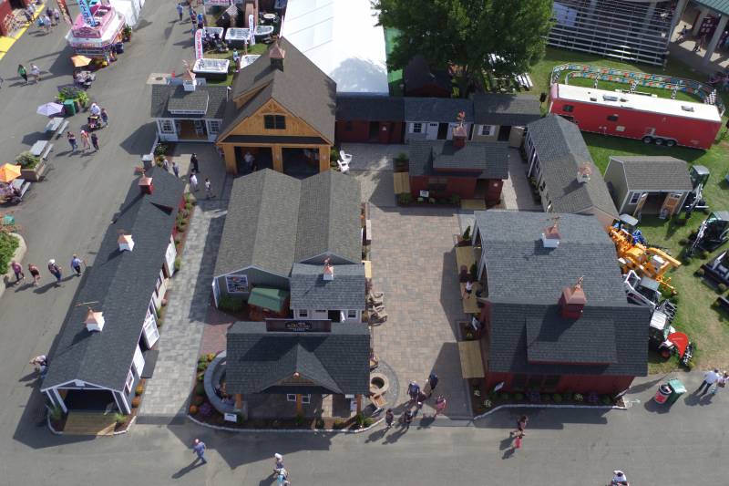 Aerial View of The Barn Yard's 2018 Big E Display